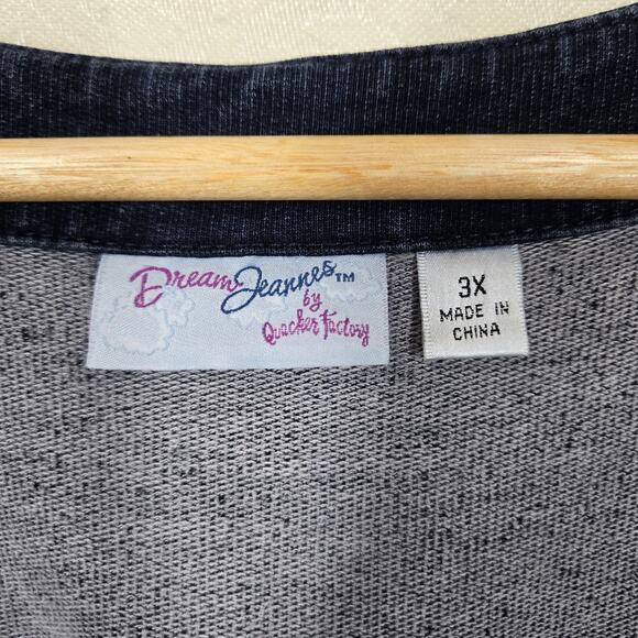 Dream Jeannes by Quaker Factory Vest 3X Blue Rhinestone Embellished Bling Boho - Picture 7 of 11